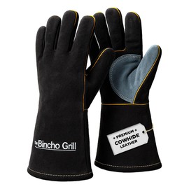 Fire Heat Resistant Gloves – 14 Inch 932°F Fireproof Leather Fireplace & BBQ Gloves for Grill, Oven, Wood Stove, Campfire, Welding (MIG/TIG), Furnace, Baking – Heavy-Duty Heat Protection, XL