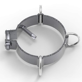 E&K Sunrise 3" Diameter D-Ring Clamp for Sun Shade Sail Pole Accessories, Sun Shade Sail Pole, Canopy Support Poles