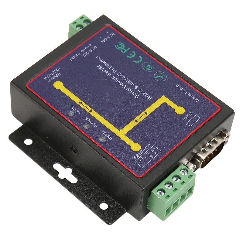 RS232 RS485 RS422 Serial to Ethernet Adapter 10M 100M RJ45