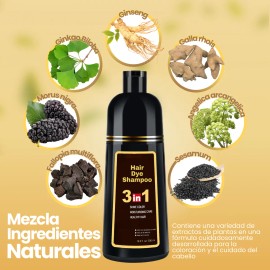 Shampoo Tinte Instantáneo Cubre Canas Natural Jengibre 500ml                                                                                          