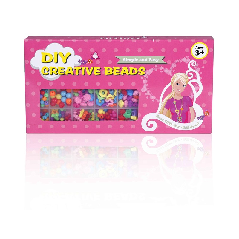 QH-Shop Children's DIY Bracelet 24 Compartments Colour Plastic String Beads