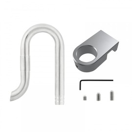 MiOYOOW Aquarium Inlet Drain Pipe, Aquarium Filter Pipe, Stainless Steel Inlet Drain Pipes, Stainless Steel Inlet Drain Lily Water Pipe with Aluminium Alloy Mounting Clamp for Small Aquarium