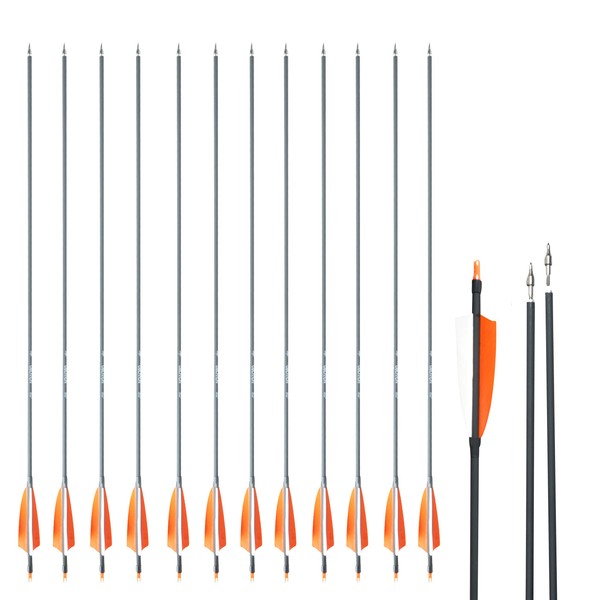 SAS Oblivion 30" Carbon Arrow 500 w/ 4" Feathers (12/Pack)