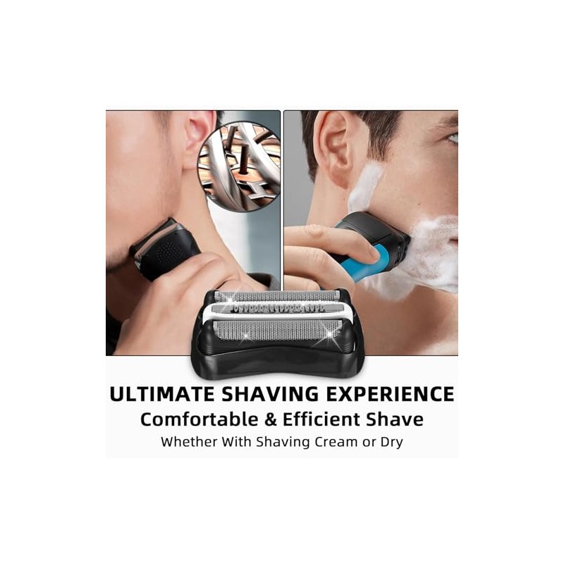 3 Pack Replacement Shaver Head for Braun Series 3, 32B
