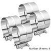 EVIL ENERGY 4'' Exhaust Clamp,Lap Joint Band Clamp Stainless Steel