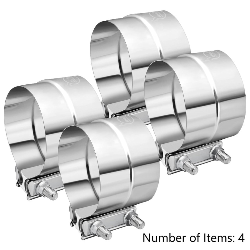 EVIL ENERGY 4'' Exhaust Clamp,Lap Joint Band Clamp Stainless Steel