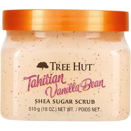 TREE HUT, Tahitian Vanilla Bean Shea Sugar Scrub, Exfoliante Corporal de Azúcar Natural con Manteca de Karité y Esencia de Vainilla de Tahití, Exfolia e Hidrata la Piel, 510 gramos