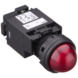 IDEC HW1P-2H2R Pilot Light, HW Series, φ0.9 inch (22 mm), Projected Shape, LED Illumination, AC100/110V