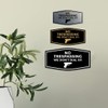 Fancy No Trespassing We Don't Dial 911 Sign (Brushed Silver)
