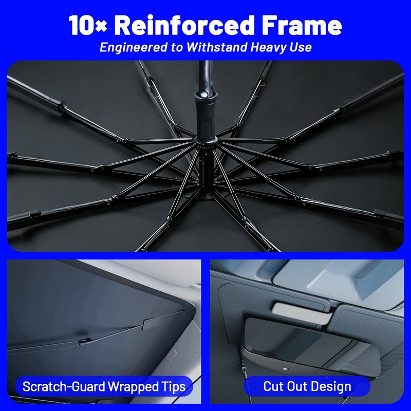Windshield Sun Shade Umbrella for Honda Pilot 2016-2025, Foldable Front