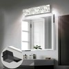 ZUZITO LED Bathroom Light Fixture Modern 3 Light Crystal Vanity