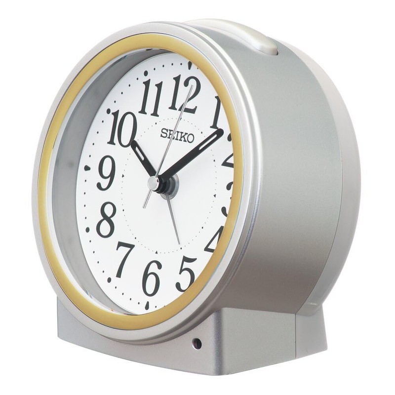 Seiko Clock KR518S Alarm Clock, Automatic Lighting, Analog, Visible at