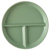 Housoutil Ceramic Divided Plate for Adults Three-Compartment Portion Control Dish