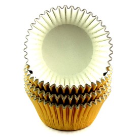 Eoonfirst Foil Metallic Cupcake Liners Standard Baking Cups 100 Pcs (Gold)