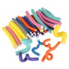 IWOWHERO 42pcs Hair Curling Flex Rods with PVC Bag DIY