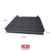 FILTRE A CHARBON HOTTE ARISTON SCHOLTES 225X210X30MM