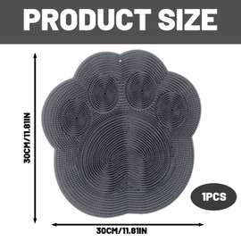 Shower Foot Scrubber Mat, Foot Massage Mat with Non-Slip Design, TPE Material for Elderly and Athletes, 30x30cm Grey