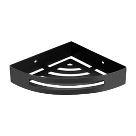 Ambrosya® | Exclusive shower basket made of stainless steel | Shelf Bath Bathroom Shower Tray Shower Corner Holder Bracket Basket Wall (Stainless Steel (Black), 1 floor)