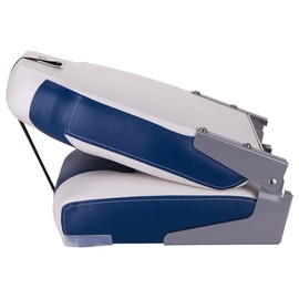 NORTHCAPTAIN S1 Deluxe High Back Folding Boat Seat(2 Seats),White/Blue,Stainless Steel Screws Included