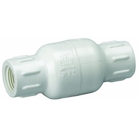 Homewerks VCK-P40-B6B Check Valve, x Female Thread, PVC Schedule 40, 1-1/4-Inch, 1.25 Inch, White