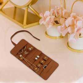 Jewelry Storage Roll - Storage Organizer Portable Jewelry Roll - Space-Saving Organization Bag for Mother and Grandmother for Earrings, Bracelets, Necklaces