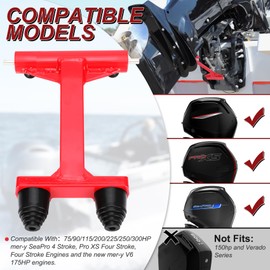 240110 4-Stroke Motor Trailering Support, Outboard Transom Saver，Outboard Motor Trailer Support Compatible with MERC-y 75/90/115/200/225/250/300HP 4-Stroke Engines and New V6 175Hp Engine