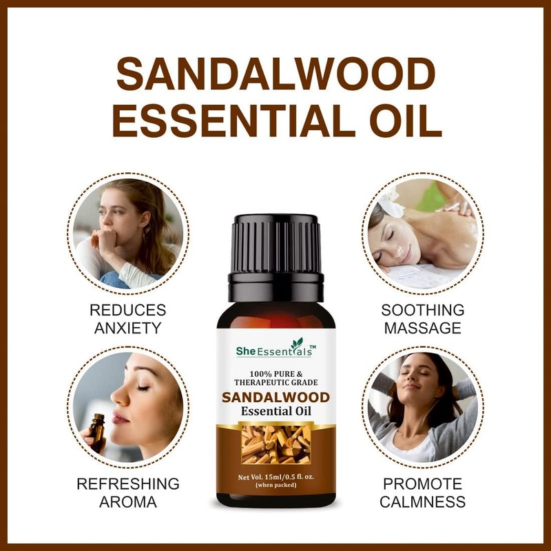 Generic Organic Mysore Sandalwood Essential Oil for Face, Skin, Chandan