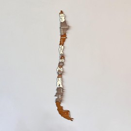 Multilayered 3D Wooden Map of Chile Country Wall Art and Home Decor for Kitchen, Office, Living Room Unique Housewarming Gift (3.9x23.6" | 10x60 cm)
