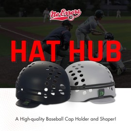 No Errors Hat Hub - Baseball Cap Shaper, Holder, & Organizer. Protects cap shape when traveling - Holds 3 Caps (Black)