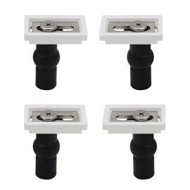 Toilet Seat Hinges for Toilet Seat Attachment with Soft-Close Mechanism, Universal Toilet Seat Mounting Set Made of Plastic with Hinge Bolt and Damper Holder (Hinge Bolts 41 x 47 cm, 4 Pieces)