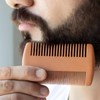 Kootinn Wooden Beard Comb Kit, Dual Action Fine & Coarse
