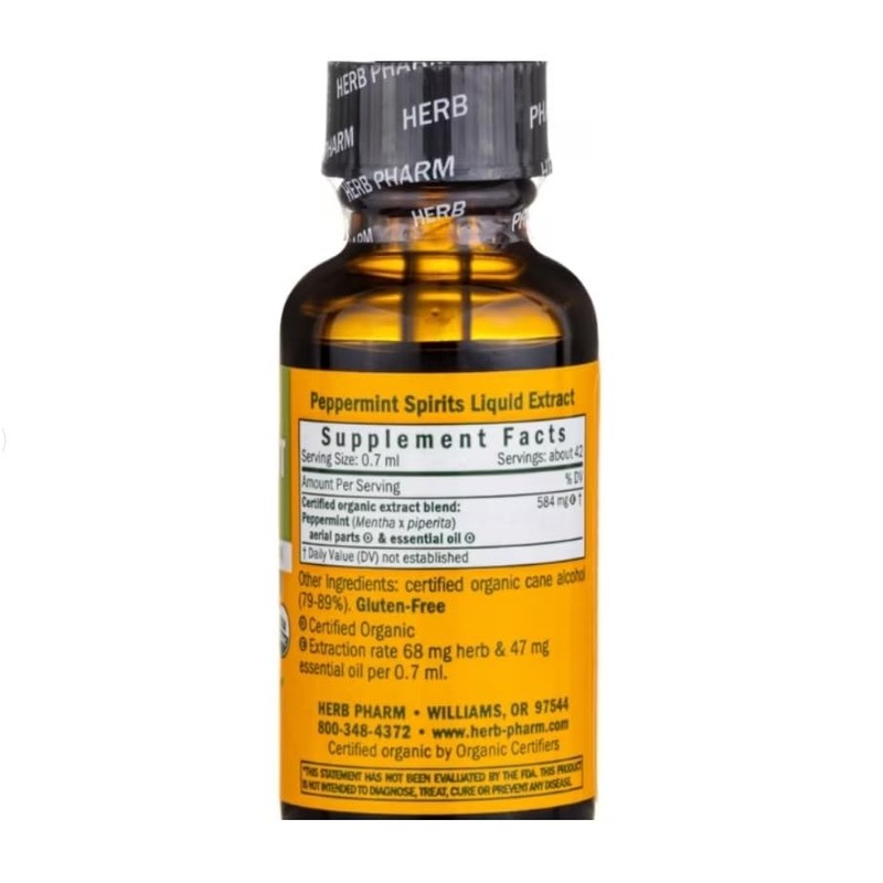 Herb Pharm Peppermint Spirits Extract - 1 Oz, 2 pack