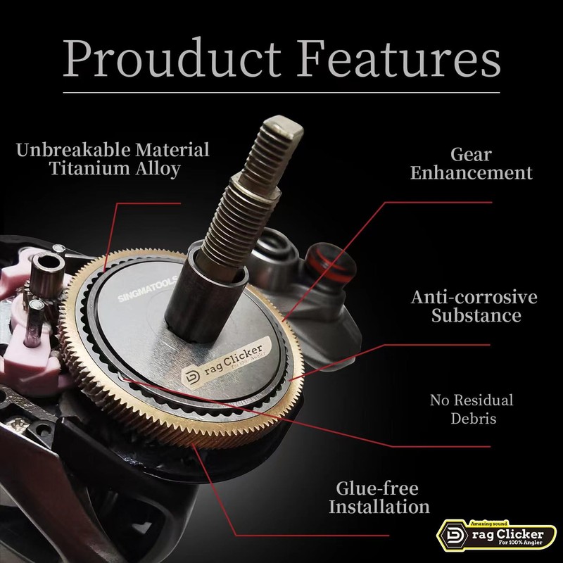 SINGMATOOLS Baitcasting Reel Drag Clicker Kit for Shimano SLX XT