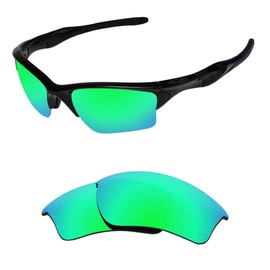 Oak&ban Polarized Replacement Lenses for Oakley Half jacket 2.0 XL Sunglasses-Multi Options (Emerald Green)
