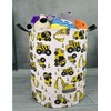 KUNRO Large Sized Round Storage Basket Waterproof Coating Organizer Bin