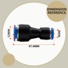 Bwintech 4 Pcs 8mm to 12mm Pneumatic Straight Reducing Push