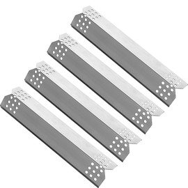 YIHAM Replacement Parts for Grill Master 720-0697 Nexgrill 720-0830H 720-0783E 720-0737 BBQ Heat Shield Plate Tent Burner Cover Flame Tamer 14 9/16 inch x 3 3/8 inch, Stainless Steel, Set of 4, KS708