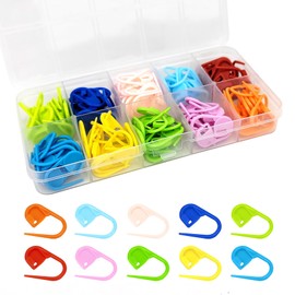 50 Pieces Colorful Knitting Crochet Locking Stitch Markers Stitch Needle Clip Counter (Color Ship Randomly) (50)
