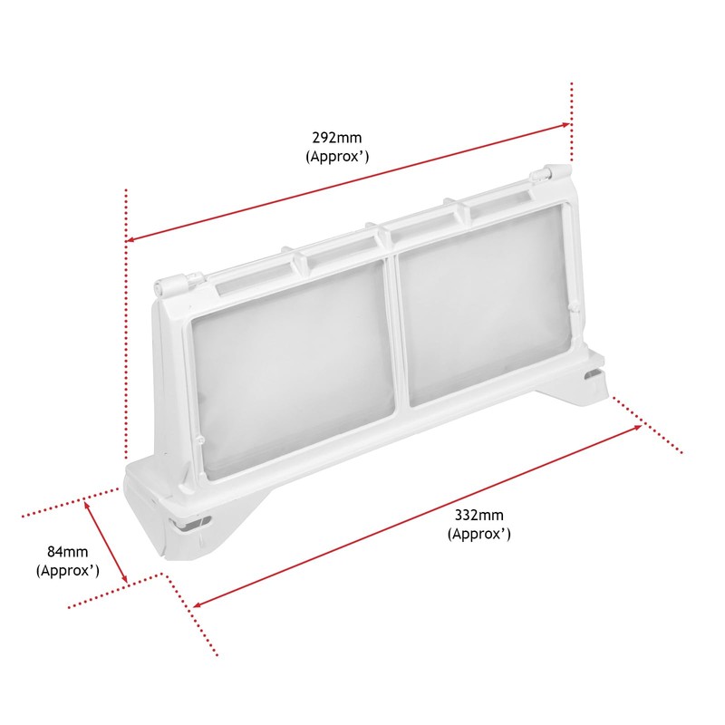 SPARES2GO Tumble Dryer Lint Filter compatible with AEG 8074539019 Fluff