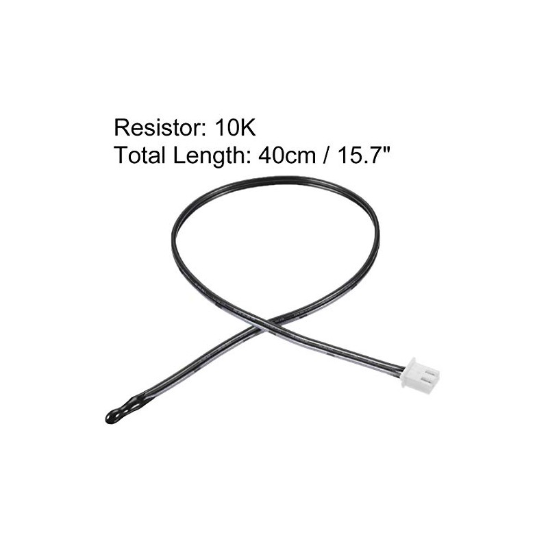 uxcell 2 Pcs 10K NTC Thermistor Probe 15.7 Inch Epoxy