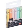 Legami Teddy’s Style Mini Highlighters Set – 6-Pack (7.5 cm Each)