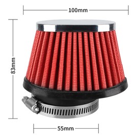 NIBBI Air Filter, High Performance Motorcycle Air Filter 55mm,Fit Dirt Pit Bike For Apollo ATV SSR TTR Mini Bike