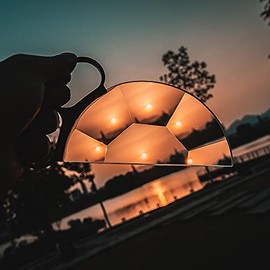 Special Effects Filters Lens Camera Accessories 150mm Handheld Subtle Kaleidoscope Prism Semicircular Glass Filter can Change The Number of Subjects​ by BITINBI