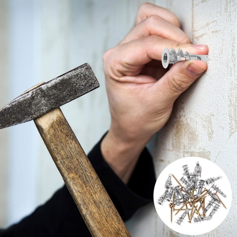 iplusmile Drywall Anchor and Screw Kit 20 Sets Self-Tapping Wall