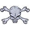 Skull Patch Rocker Pirate Iron-On Biker Patch for Sewing/Iron-On Jeans