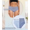 ANLIQI Womens Briefs Cotton Underwear High Waist Tummy Control Hipster