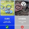 Dog Tie Out Cable and Stake,45FT Heavy Duty Cable,360°Swivel Dog
