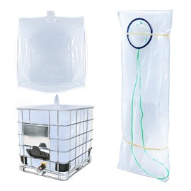 IBC Tote Cove,275 Gallon IBC Water Storage Barrel Liner Bags,1000 Liter Rain Barrel Protective Accessorie (with Bottom Water Outlet)