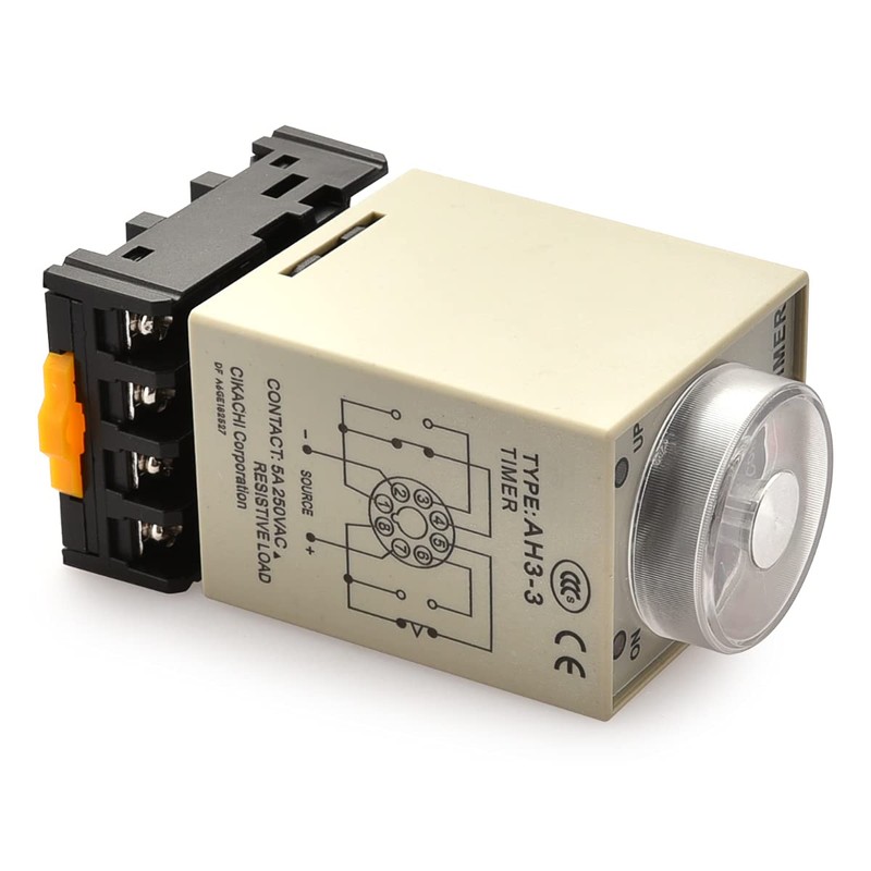 Baomain Time Relay AH3-3 DC 24V 60s 60 Seconds Timer