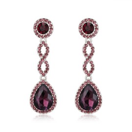 Clearine Chandelier Earrings for Women Bridal Sparkling Teardrop Rhinestone Crystal Drop Prom Party Hanging Stud Earrings, Crystal